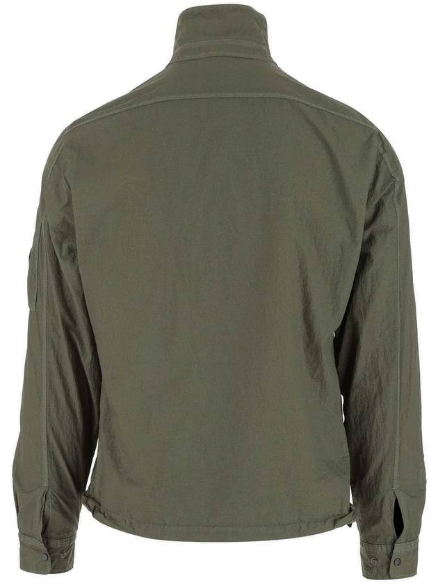 Tylon L Zipper Long Sleeve Shirt Green - CP COMPANY - BALAAN 3