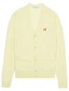 Fox Head Patch Classic Wool Cardigan Yellow - MAISON KITSUNE - BALAAN 2