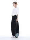 Linen two tuck wide pants black - CHANCE'S NOI - BALAAN 6