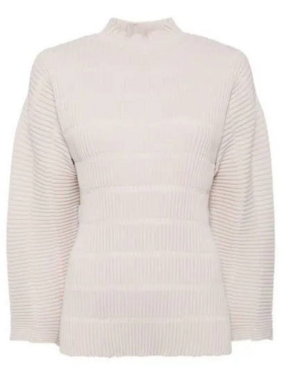 Pleats Jiggly Turtleneck Beige - ISSEY MIYAKE - BALAAN 2