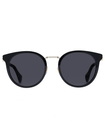 Eyewear GG Logo Round Sunglasses Grey Black - GUCCI - BALAAN 1