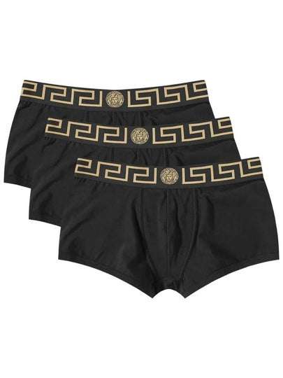 Men's Greca Border Briefs 3 Pack Black - VERSACE - BALAAN 2