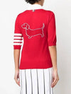 Cotton Hector Pointelle 4-Bar Polo Shirt Red - THOM BROWNE - BALAAN 6