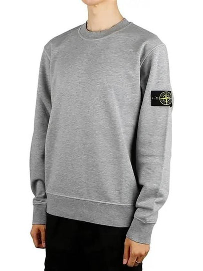 Compass Patch Cotton Sweatshirt Melange Grey - STONE ISLAND - BALAAN 2