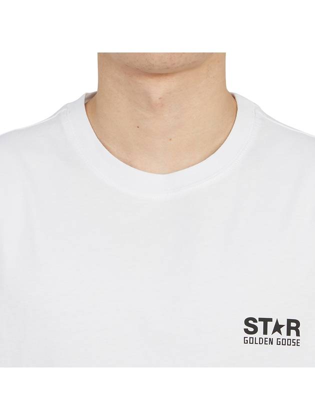 Star Logo Print Short Sleeve T-Shirt White - GOLDEN GOOSE - BALAAN.