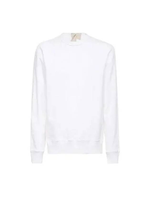 Men's Logo Patch Cotton Sweatshirt White - TEN C - BALAAN 2