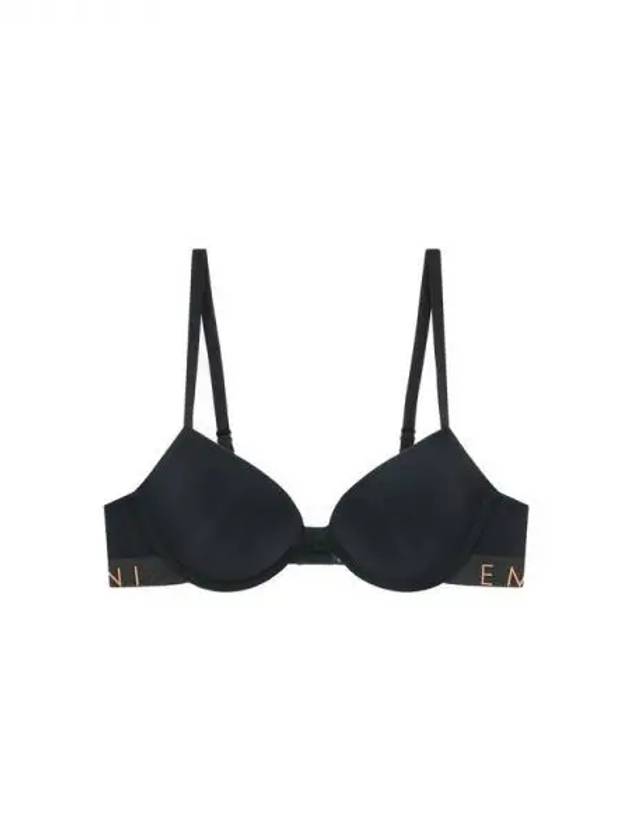 UNDERWEAR Women's Logo Band Microfiber Pushup Bra Black 271648 - EMPORIO ARMANI - BALAAN 1