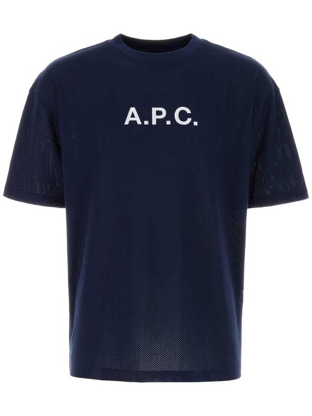 Moran Openwork Short Sleeve T-Shirt Navy - A.P.C. - BALAAN 1