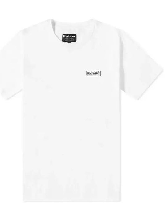 Men's Small Logo International Essential Short Sleeve T-Shirt White - BARBOUR - BALAAN.