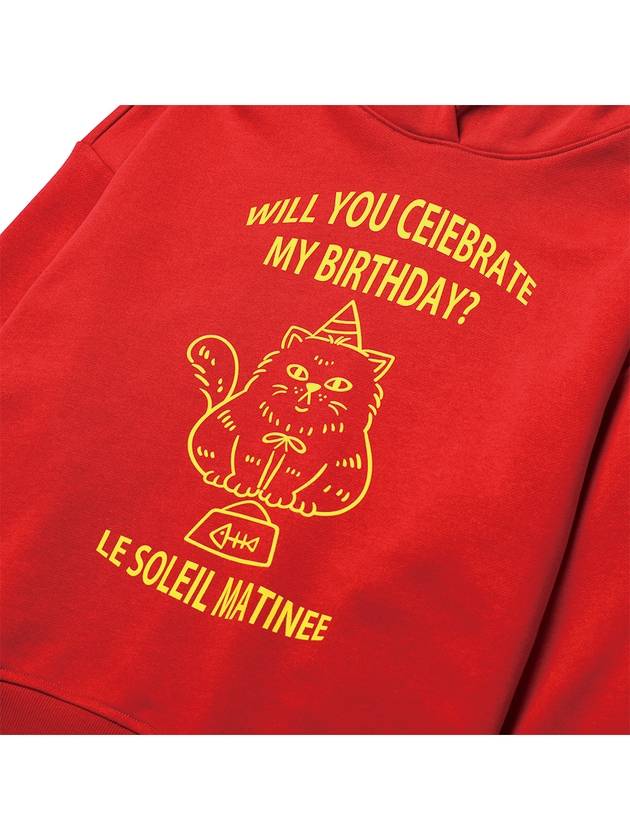 Birthday Cat Hoodies RED - LE SOLEIL MATINEE - BALAAN 3