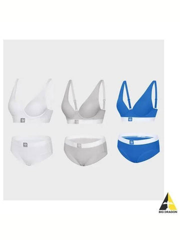 adidas UNDERWEAR Trefoil Vivid Bra Panties 3 Pack - ADIDAS - BALAAN 1