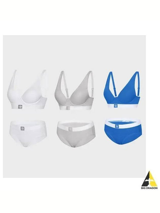 adidas UNDERWEAR Trefoil Vivid Bra Panties 3 Pack - ADIDAS - BALAAN 1