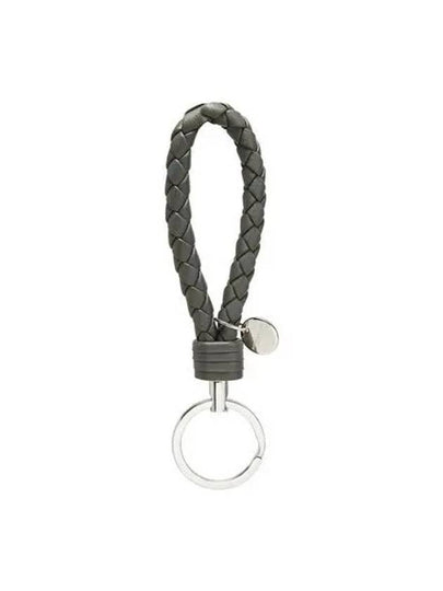 Intrecciato Leather Key Holder Grey - BOTTEGA VENETA - BALAAN 2