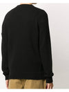 Lambswool Crewneck Knit Top Black - STONE ISLAND - BALAAN 6