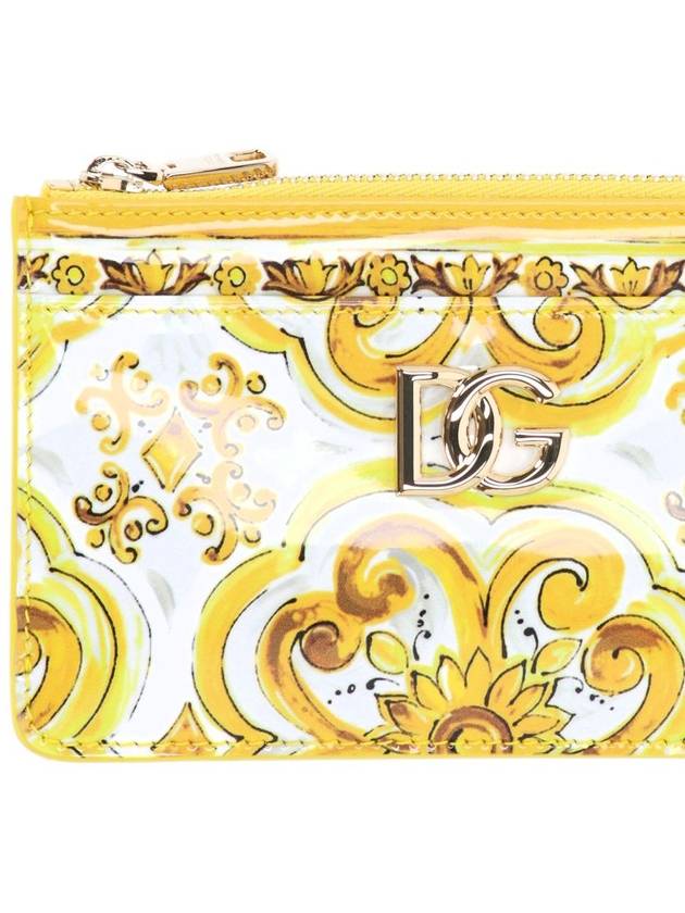 Majolica print leather cardholder BI1261AQ240 - DOLCE&GABBANA - BALAAN 3