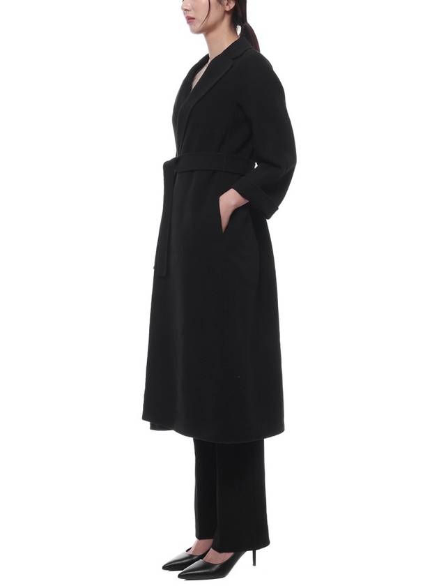 Women's Esturian Virgin Wool Single Coat Black - MAX MARA - BALAAN 5