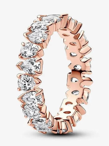 Alternating Sparkling Band Ring Rose Gold - PANDORA - BALAAN 1