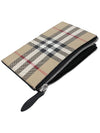 Vintage Check Leather Card Wallet Beige - BURBERRY - BALAAN 7