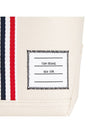 Double Face Cotton Small Tool Tote Bag Off White - THOM BROWNE - BALAAN 8