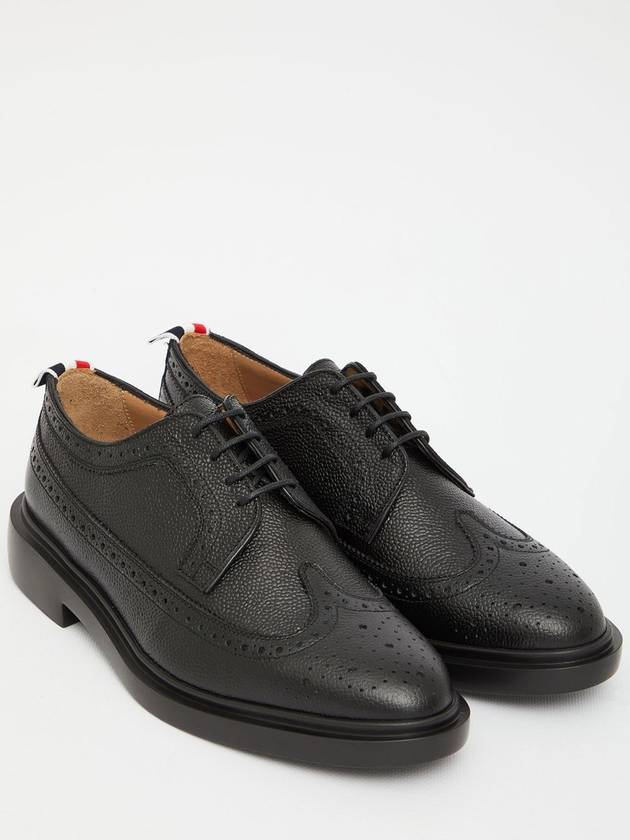 Men's Classic Long Wing Brogue Lace Up Brogue Shoes Black - THOM BROWNE - BALAAN 2