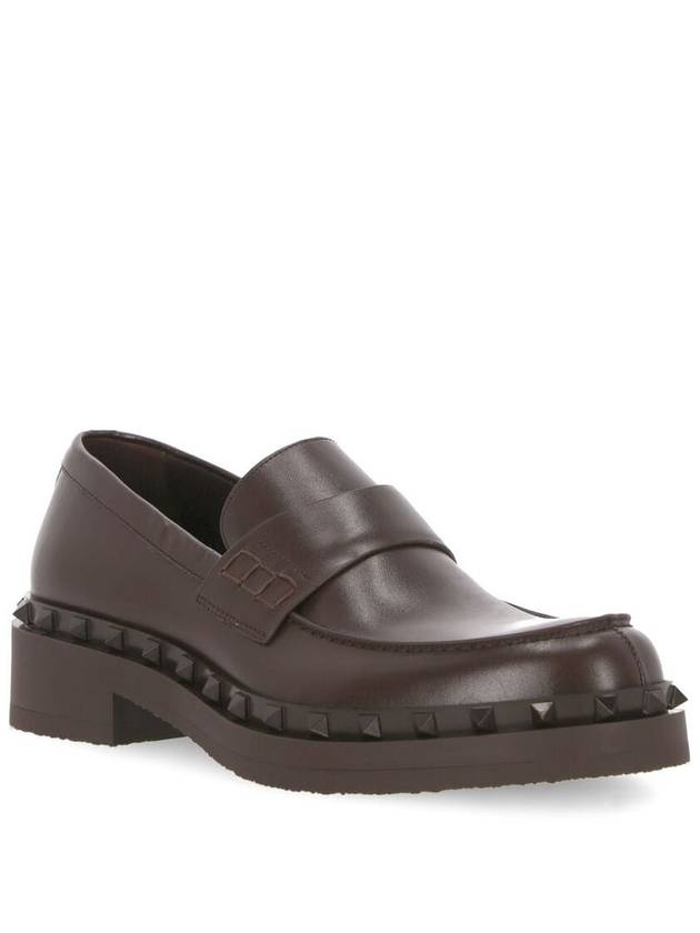 Garavani leather loafers brown - VALENTINO - BALAAN 3