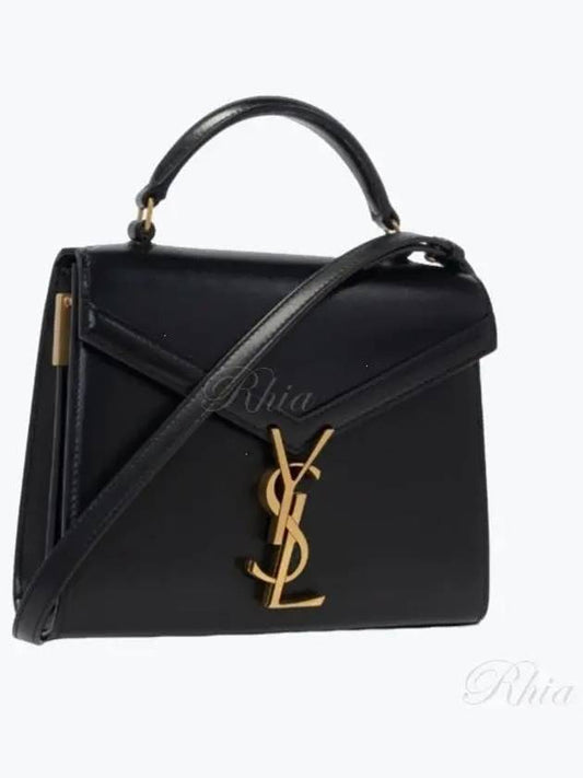 Box Cassandre Mini Top Leather Tote Bag Black - SAINT LAURENT - BALAAN 2