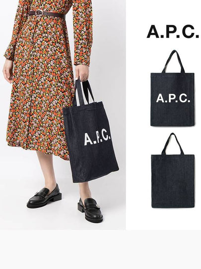 Eco Lou Logo Tote Bag Navy - A.P.C. - BALAAN 2