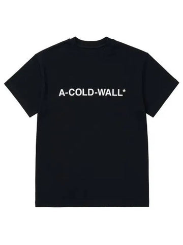 ACWMTS092 BLACK Essential Logo Men's Short Sleeve TShirt - A-COLD-WALL - BALAAN 1