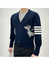 Hector 4 Bar Stripe Cardigan Black - THOM BROWNE - BALAAN 3