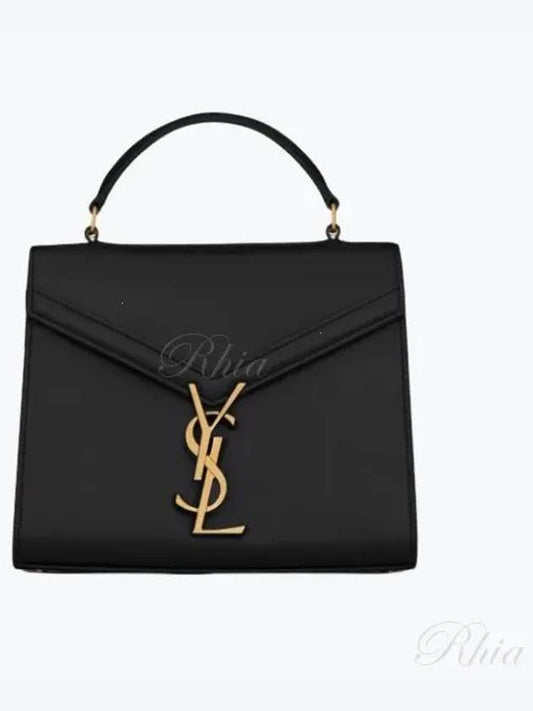 Box Cassandre Mini Top Leather Tote Bag Black - SAINT LAURENT - BALAAN 2