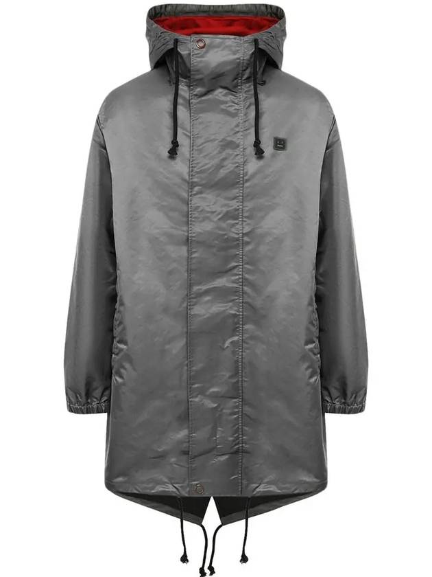 Face Logo Hooded Parka Dark Grey - ACNE STUDIOS - BALAAN 2