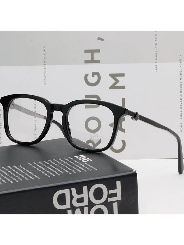 Square Acetate Eyeglasses Black - MONCLER - BALAAN 3