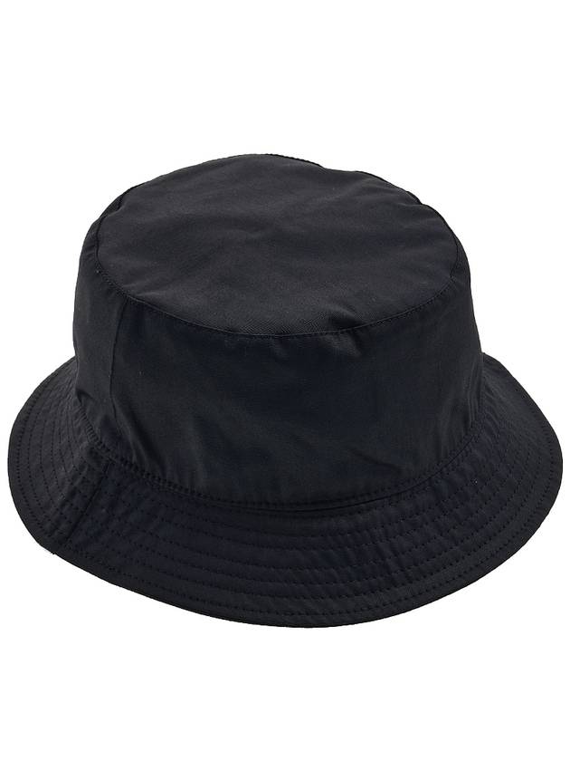 Embroidered Micro Logo Cotton Bucket Hat Black - MSGM - BALAAN 4