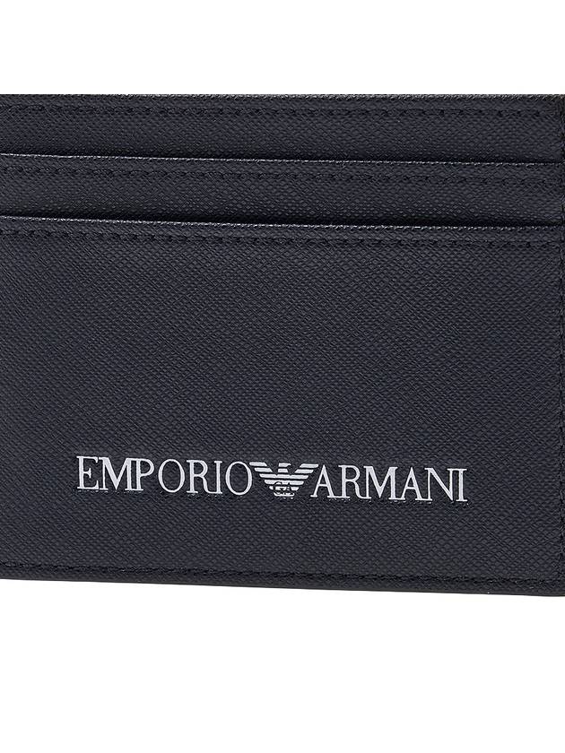Logo Card Wallet Black - EMPORIO ARMANI - BALAAN.