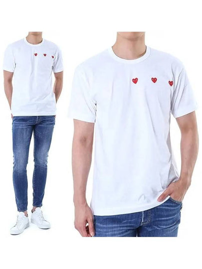 Mini triple heart print t shirt AX T337 051 3 - COMME DES GARCONS - BALAAN 2