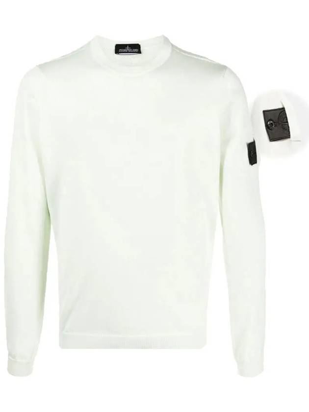 Men's Shadow Lens Wappen Knit Top White - STONE ISLAND - BALAAN 3
