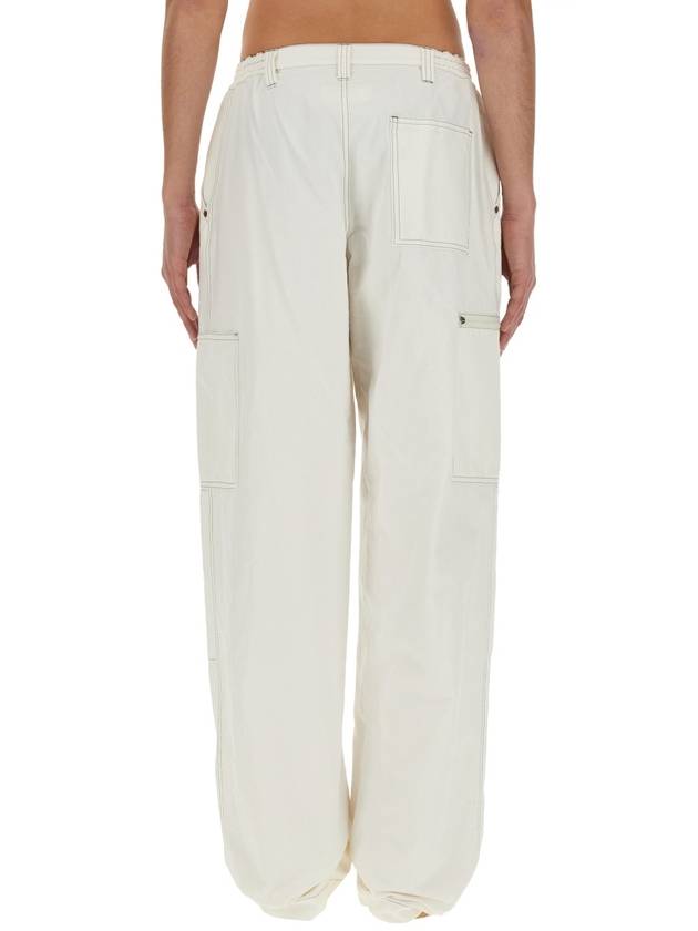 Zipper Detail Loose Straight Jeans Off White - MAISON MARGIELA - BALAAN 4