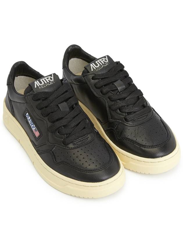 Women's Medalist Goatskin Low Top Sneakers Black - AUTRY - BALAAN 4