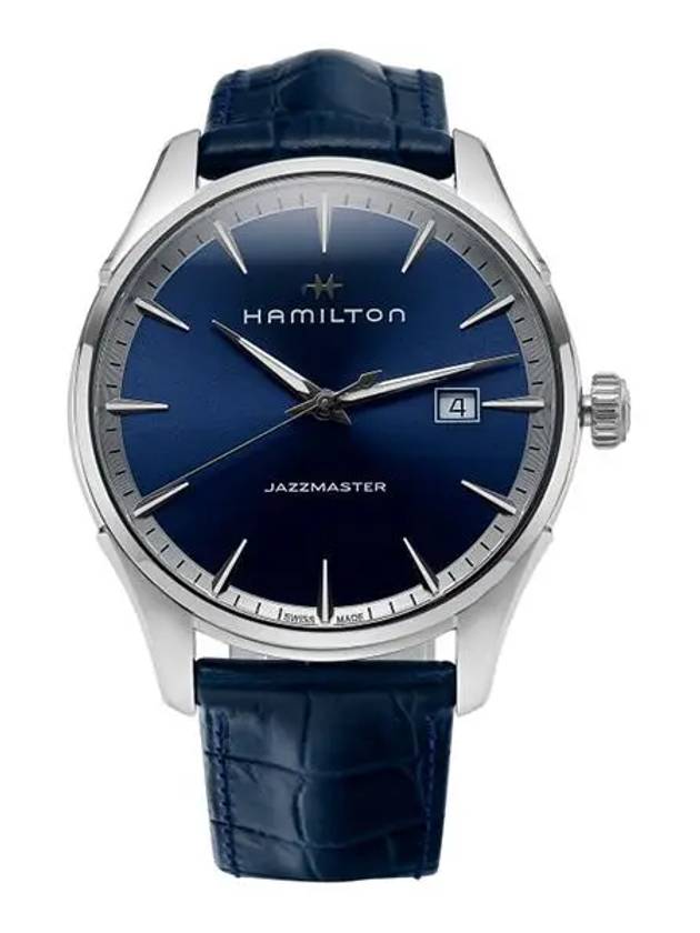 Jazzmaster Gent Quartz 40mm Leather Watch Navy - HAMILTON - BALAAN 2