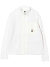 Kids Logo Knit Zip Up Jacket White - MONCLER - BALAAN 3