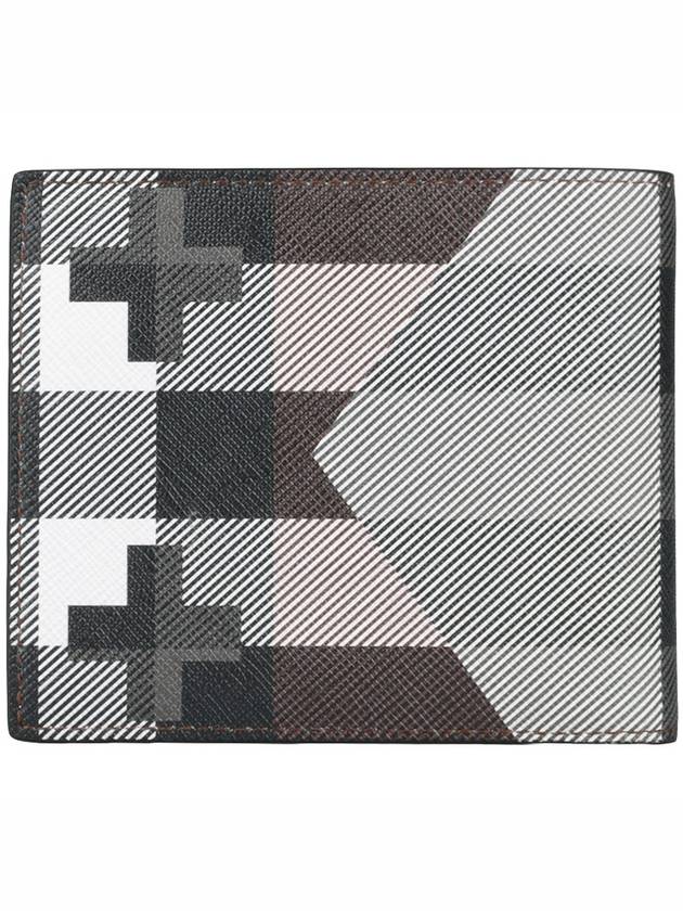 Geometric Check Half Wallet Birch Brown - BURBERRY - BALAAN 4