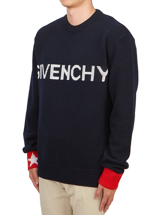 Sweater BM90QP4YH4 409 NAVY RED - GIVENCHY - BALAAN 3
