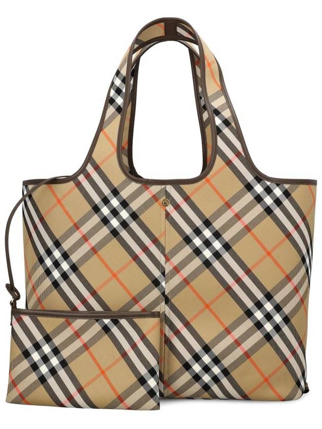 Check Medium Tote Bag Sand - BURBERRY - BALAAN 2