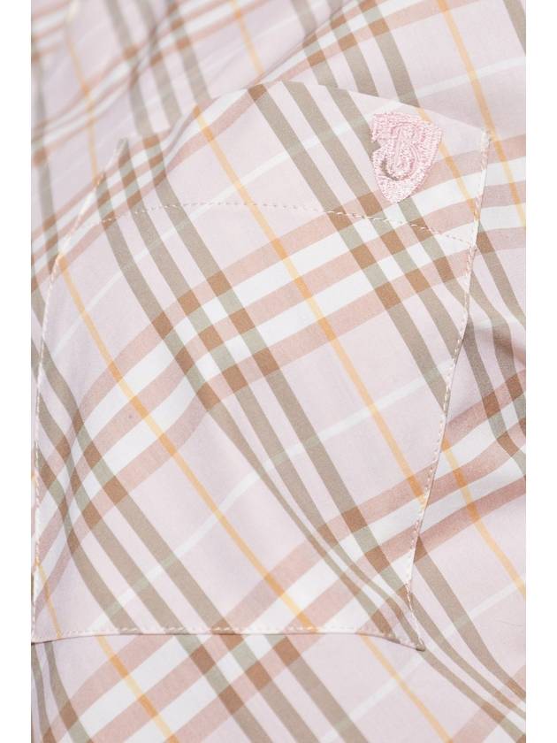 Burberry Checkered Shirt, Women's, Pink - BURBERRY - BALAAN 5