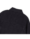 Women's Crop Washed Denim Jacket Black GB1 WDJK 52 BLK - THE GREEN LAB - BALAAN 5