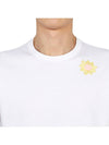 Floral Embroidered Short Sleeve T-Shirt White - THOM BROWNE - BALAAN 7