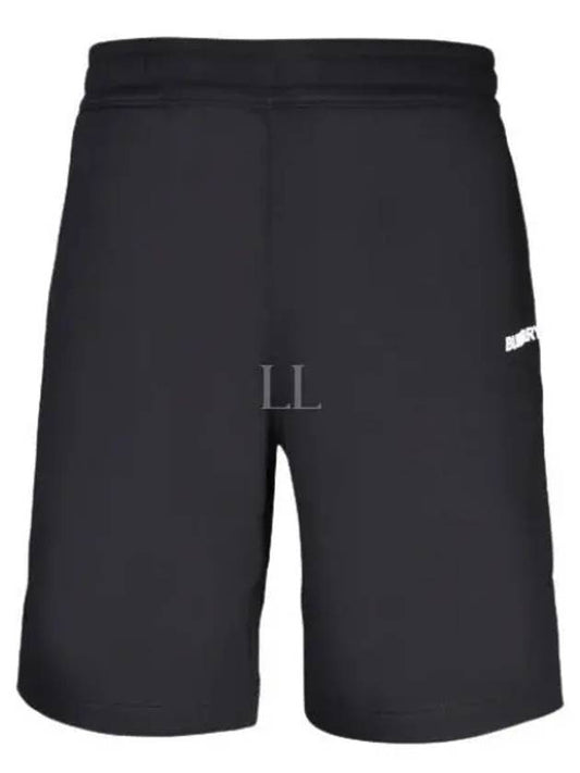 Logo Print Cotton Track Shorts Black - BURBERRY - BALAAN 2