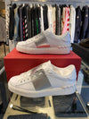 Women's Hidden Open Metallic Band Low Top Sneakers White Silver - VALENTINO - BALAAN 3