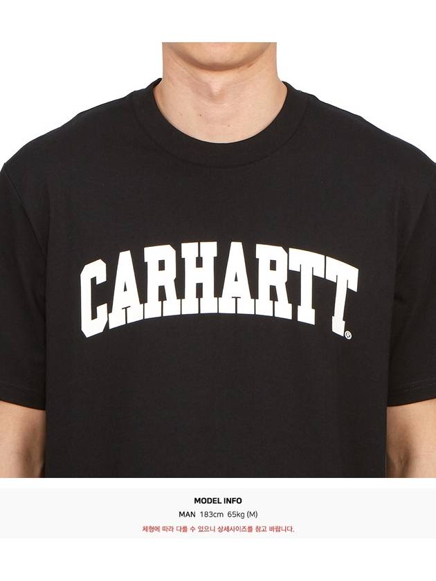 University Short Sleeve T-Shirt Black - CARHARTT WIP - BALAAN 6