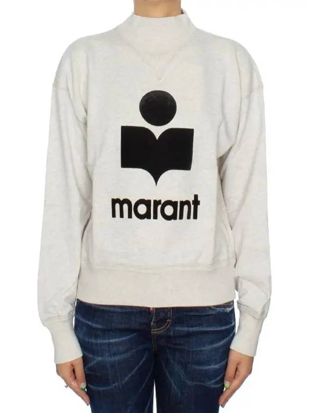 Moby Logo Print Sweatshirt Ecru - ISABEL MARANT - BALAAN 3